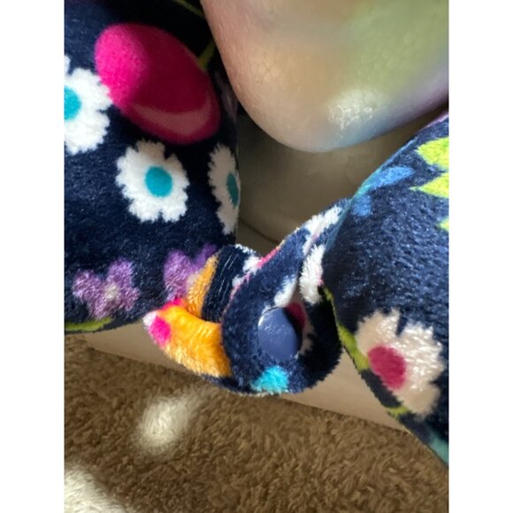 Floral Travel Neck Pillow By Wolf Essentials - 100% Polyester Fiber Navy Backgro - Picture 3 of 7